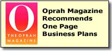 Oprah Magazine Recommends One Page Business Plans